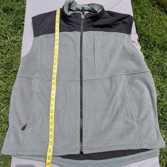 Duluth Trading Vest Mens 3XL Gray Black Shoremans Fleece Gridlock Workwear Zip - Picture 1 of 5